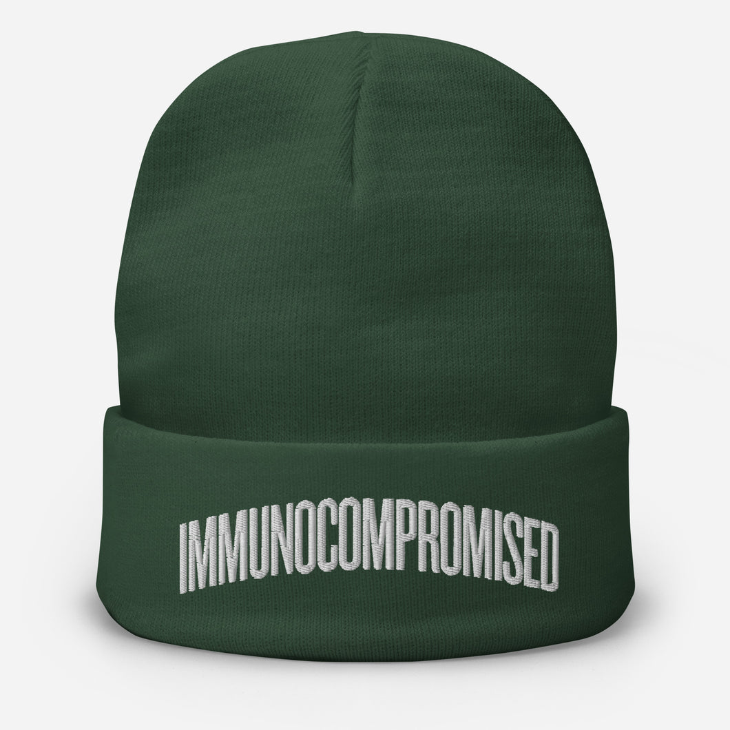 Immunocompromised Embroidered Beanie