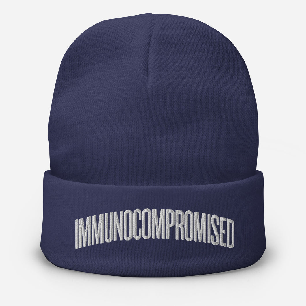 Immunocompromised Embroidered Beanie