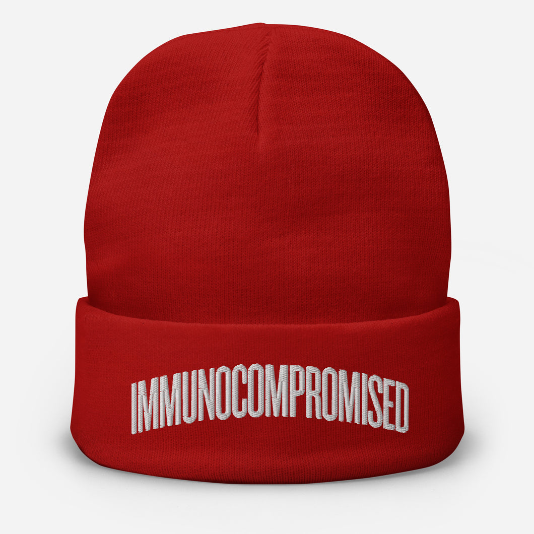 Immunocompromised Embroidered Beanie