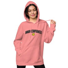 Load image into Gallery viewer, Embroidered IMMUNOCOMPROMISED Unisex Pink pigment-dyed hoodie
