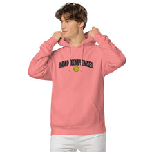 Load image into Gallery viewer, Embroidered IMMUNOCOMPROMISED Unisex Pink pigment-dyed hoodie
