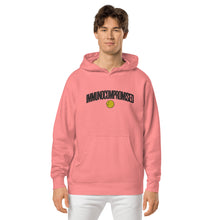 Load image into Gallery viewer, Embroidered IMMUNOCOMPROMISED Unisex Pink pigment-dyed hoodie
