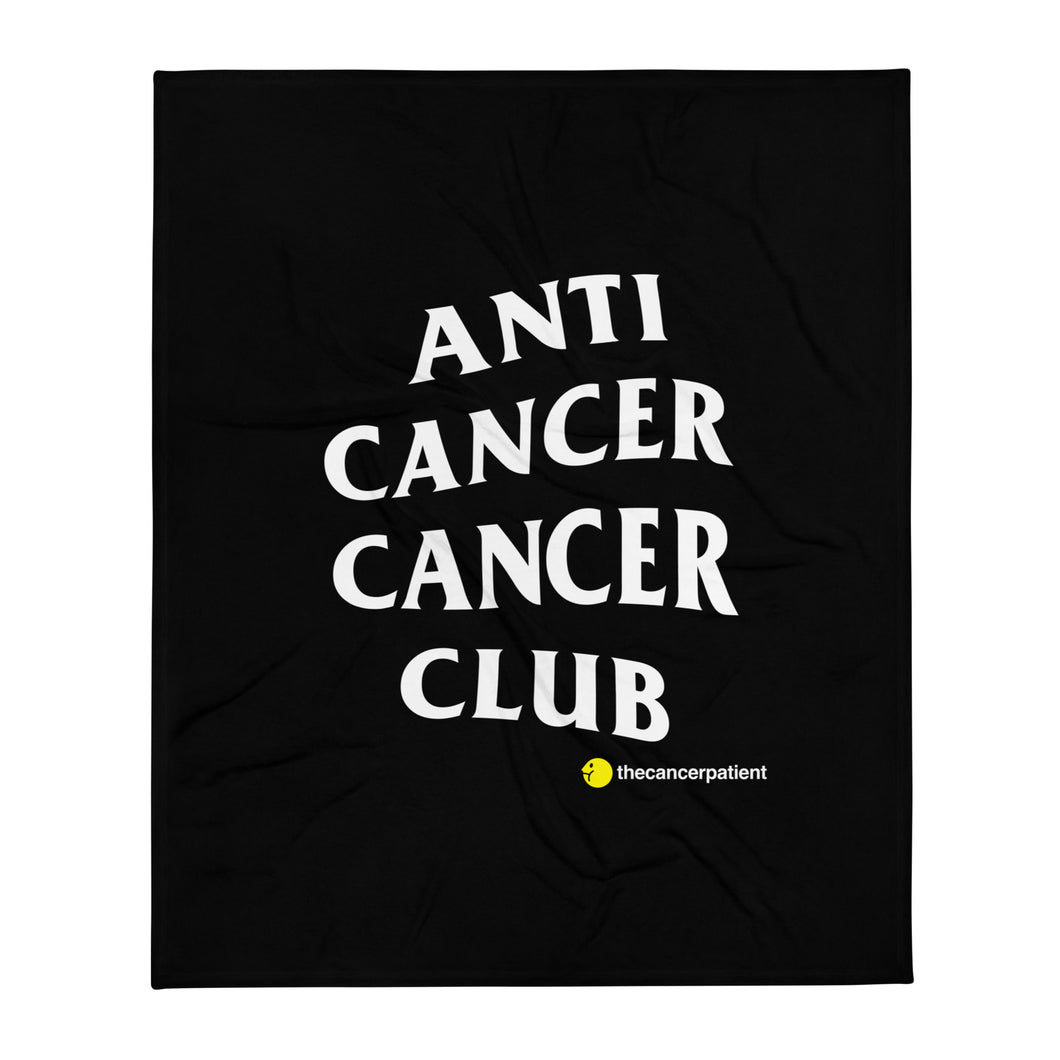 AntiCancerCancerClub Throw Blanket