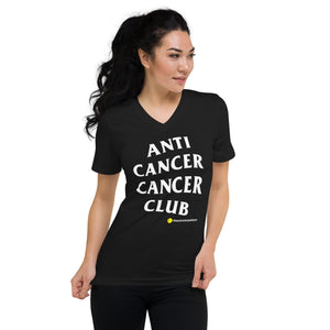 AntiCancerCancerClub Unisex Short Sleeve V-Neck T-Shirt