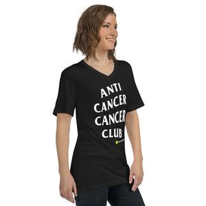 AntiCancerCancerClub Unisex Short Sleeve V-Neck T-Shirt