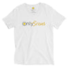 OnlyScans White Unisex Short Sleeve V-Neck T-Shirt