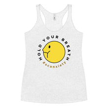 Load image into Gallery viewer, HOLD YOUR BREATH Women&#39;s Racerback Tank - Heather White
