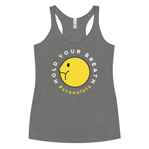 HOLD YOUR BREATH Women's Racerback Tank - Premium Heather